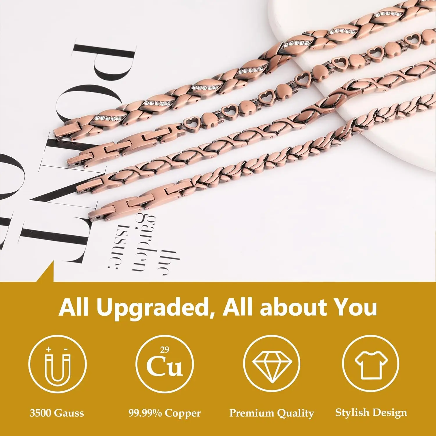 ARADOO Gelang Magnet Tembaga M - Health Wellness Gifts Women ulasan dan harga
