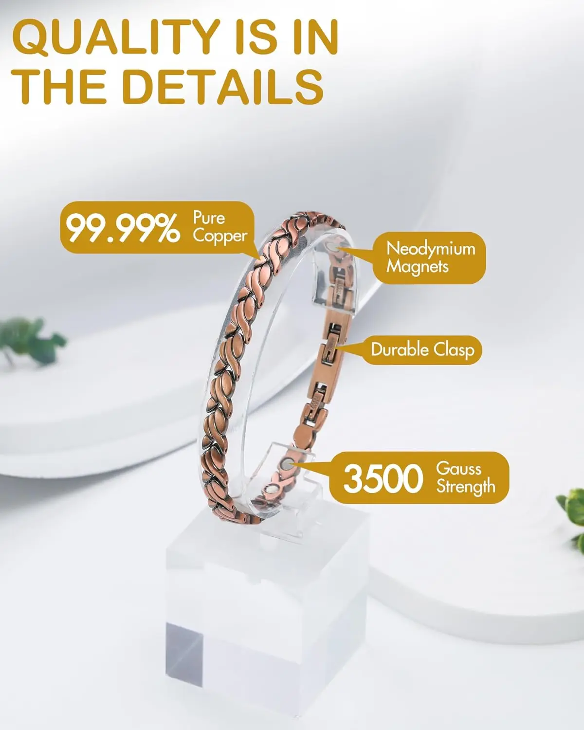 ARADOO Gelang Magnet Tembaga M - Health Wellness Gifts Women ulasan dan harga